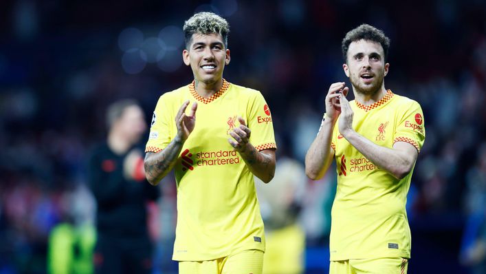 Roberto Firmino and Diogo Jota have started only one Premier League game together this season