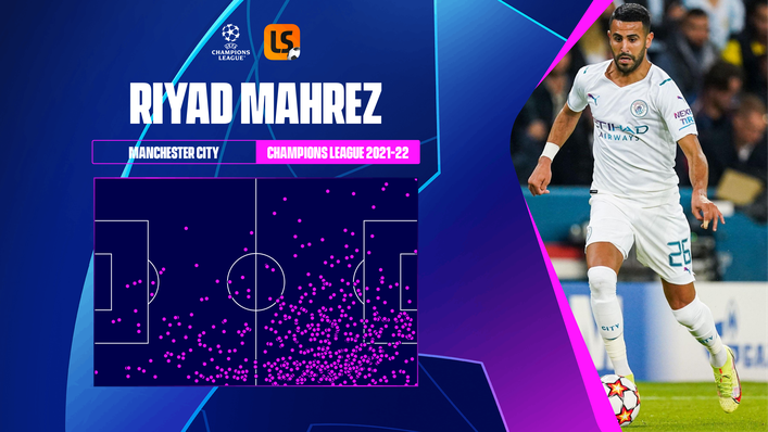 Riyad Mahrez regularly gets into the opposition penalty area from the right wing