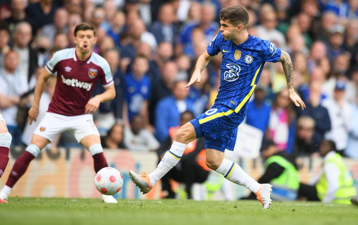 Christian Pulisic strokes home the only goal of the game against West Ham