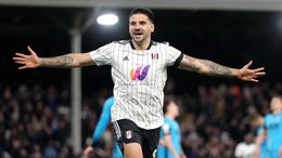 Aleksandar Mitrovic celebrates one of his two goals in Fulham's 3-0 win over Millwall