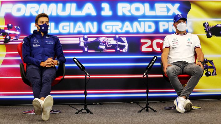 George Russell, left, and Valtteri Bottas could be swapping seats in 2022