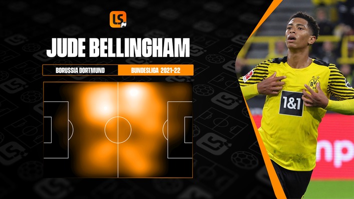 Jude Bellingham is a dynamic midfielder who pops up all across the pitch for Borussia Dortmund