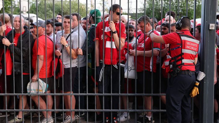 Liverpool fans were stuck in huge queues outside the stadium