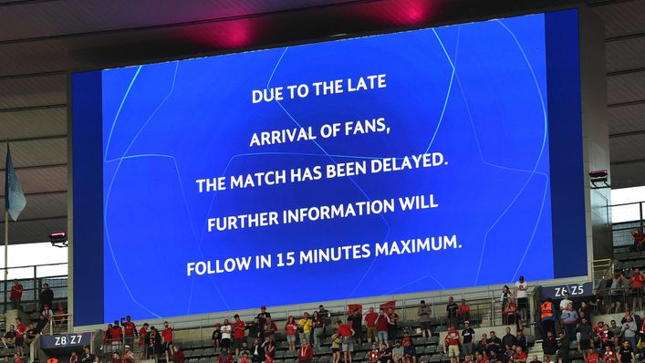 Fans who had made it inside the stadium were kept updated as the situation unfolded