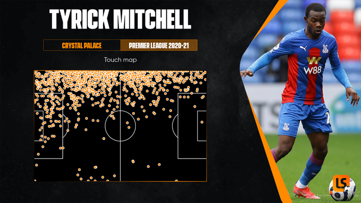 Tyrick Mitchell will be hoping to get more involved in Crystal Palace's attacking play this season