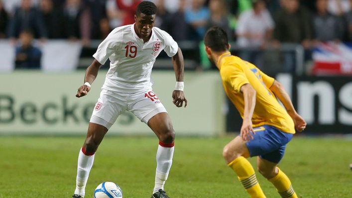 Wilfried Zaha made his England debut against Sweden in November 2012