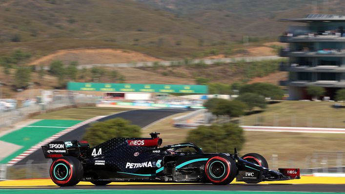 Lewis Hamilton on his way to winning the 2020 Portuguese Grand Prix at Portimao