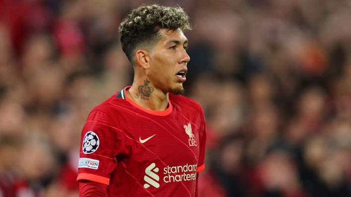 Roberto Firmino looks set to miss Tottenham's visit to Anfield