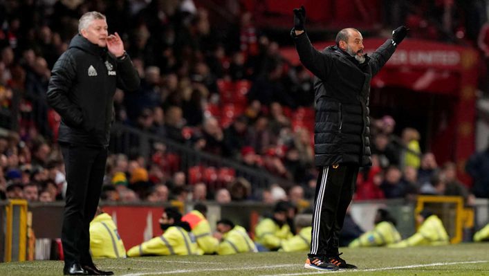 Ole Gunnar Solskjaer (left) and Nuno Espirito Santo (right) are both under intense pressure