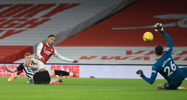 Pierre Emerick-Aubameyang netted twice in the reverse fixture with Newcastle