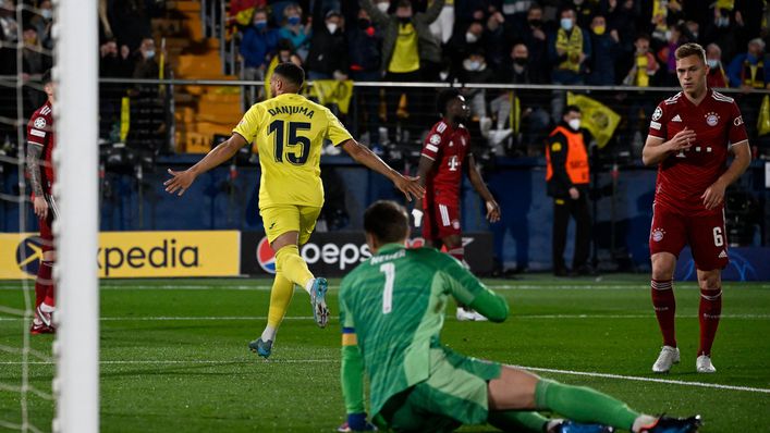 Arnaut Danjuma celebrates after scoring in Villarreal's shock quarter-final win over Bayern Munich