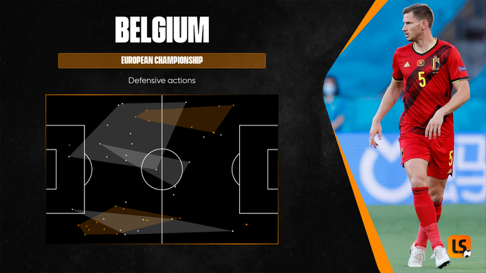 Belgium are not afraid to play with a high line despite an ageing defence