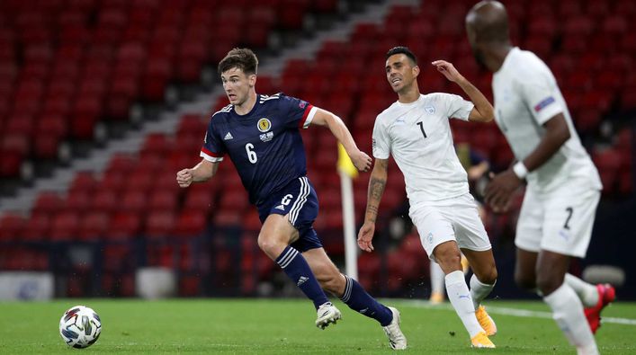 Arsenal star Kieran Tierney has been excellent for the Scots in central defence